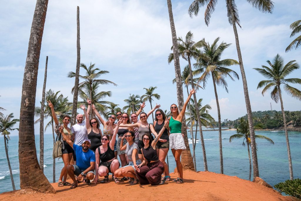 Group enjoying vacation